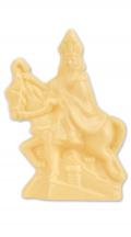 Sinterklaas op paard in witte chocolade